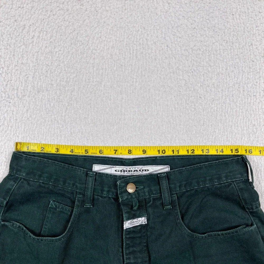 Marithe Francois Girbaud Denim Shorts Womens 7/8 Green Vintage High Rise Skater